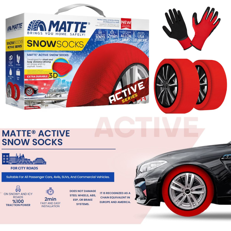 Lanturi textile auto MATTE SnowSocks Active – Marimea M