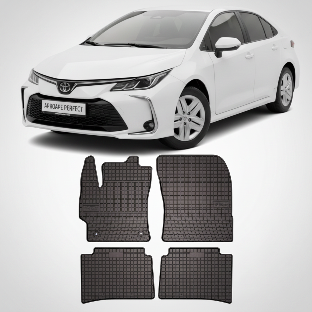 Covorașe Auto Cauciuc Basic pentru Toyota Corolla Saloon (2019–2022) Sedan