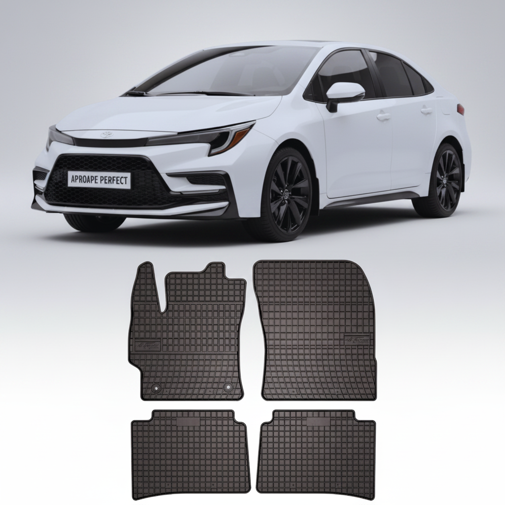 Covorașe Auto Cauciuc Basic pentru Toyota Corolla Saloon (2023–prezent) Sedan