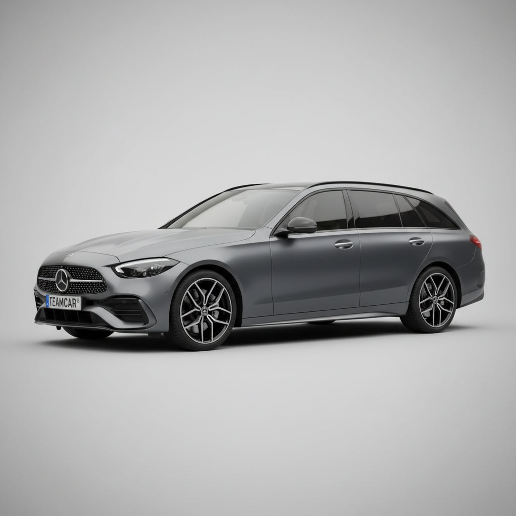 Gray Mercedes-Benz car on a gray background