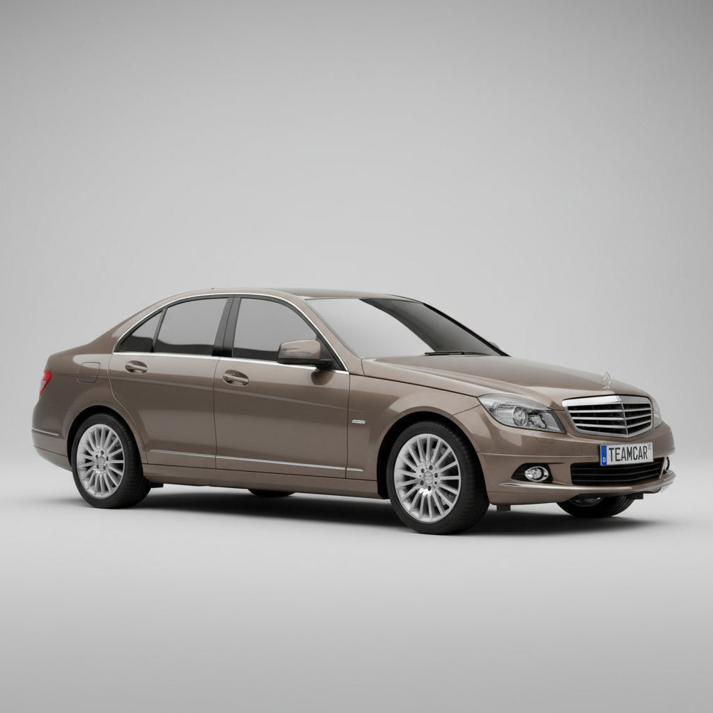 Brown Mercedes-Benz W204 car on a grey background