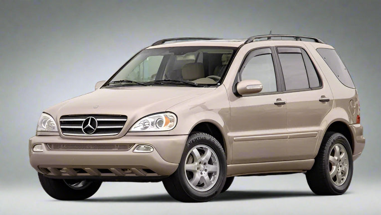 Beige Mercedes-Benz SUV on a gray background