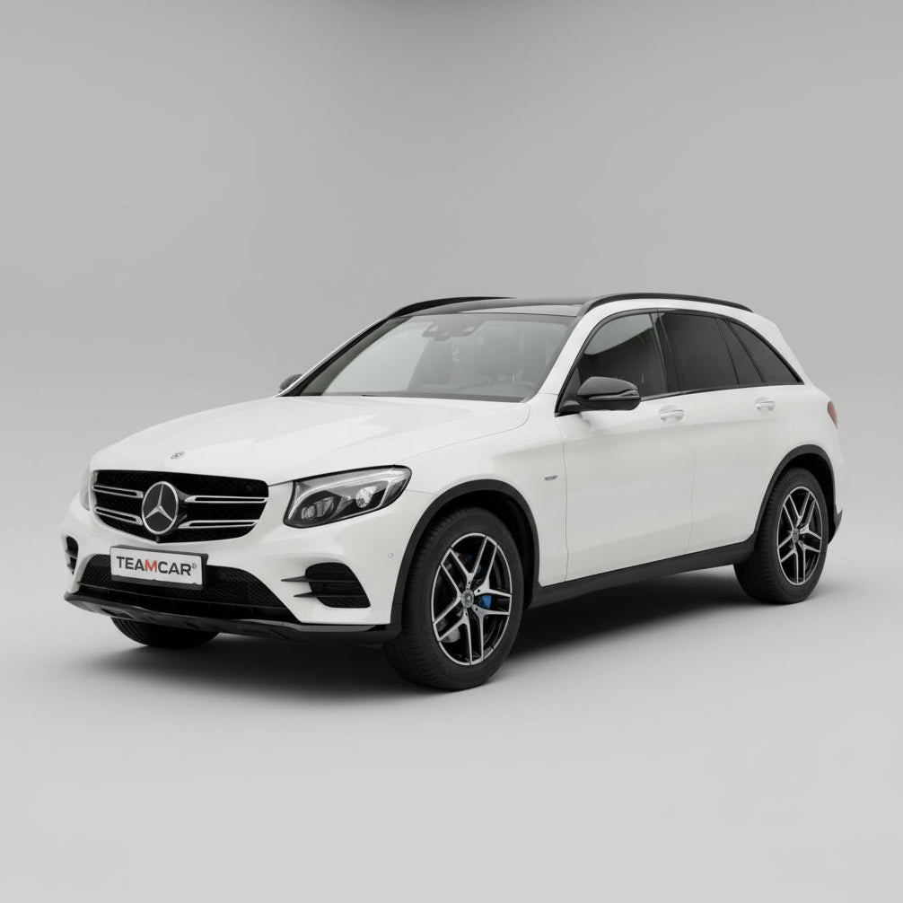 White Mercedes-Benz SUV with a grey background