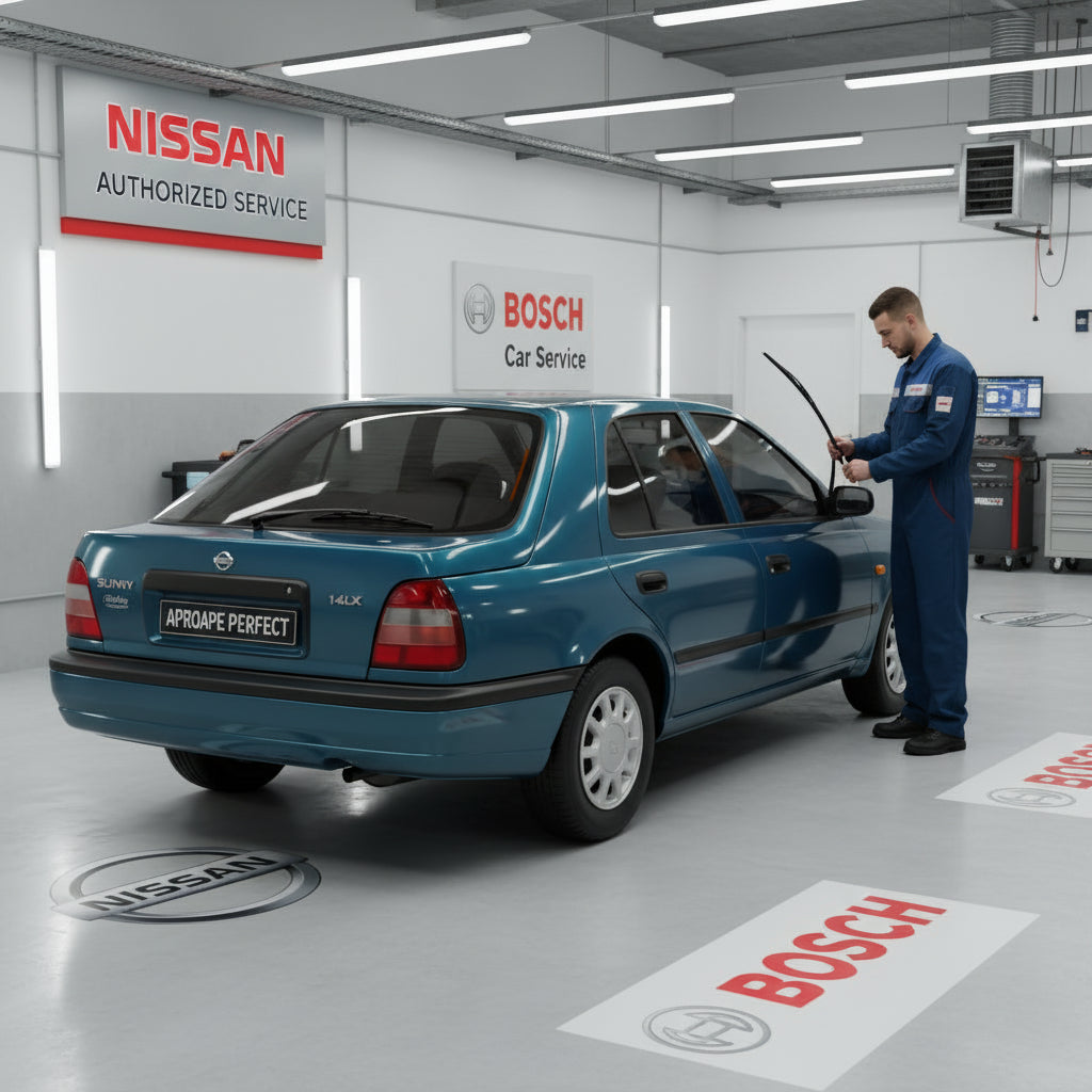 Schimbare Ștergător Lunetă Bosch Twin H341 pentru Nissan Sunny III Liftback (N14) 1990–1995