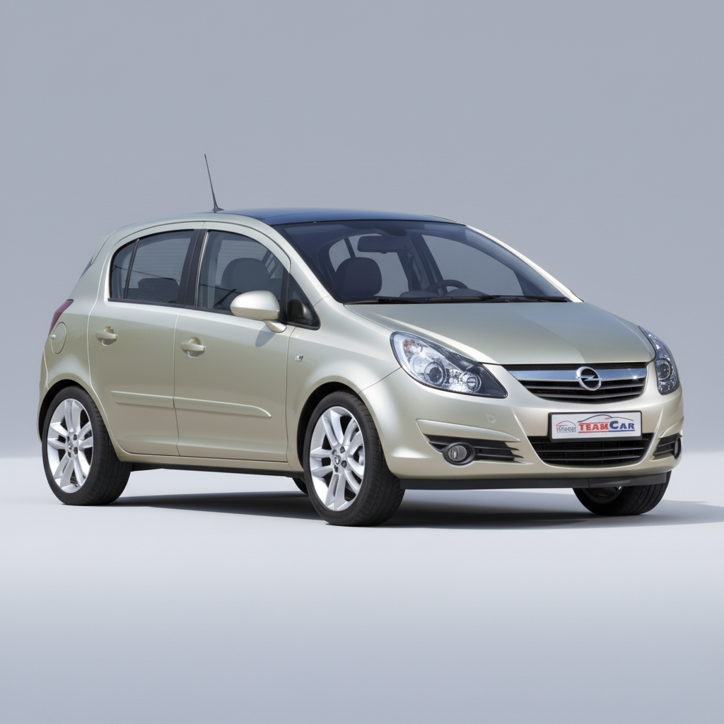 Gold car on a white background