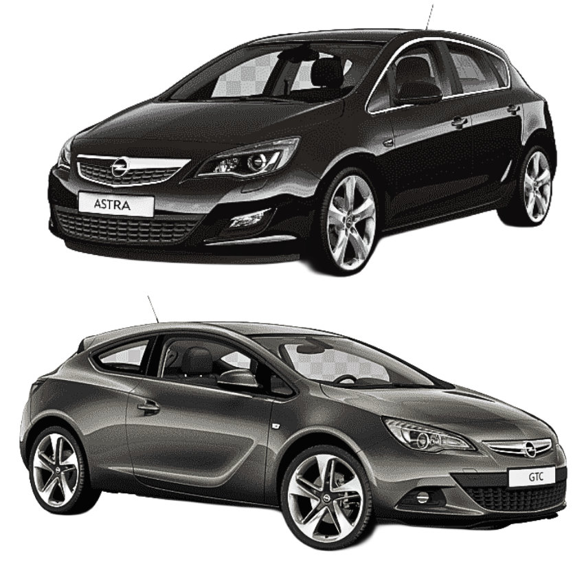 Ștergătoare TeamCar® OPEL ASTRA J HATCHBACK / GTC (2009–2015) – Set complet