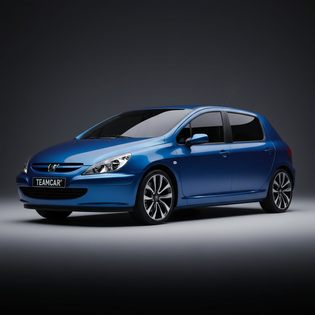 Blue car on a black background