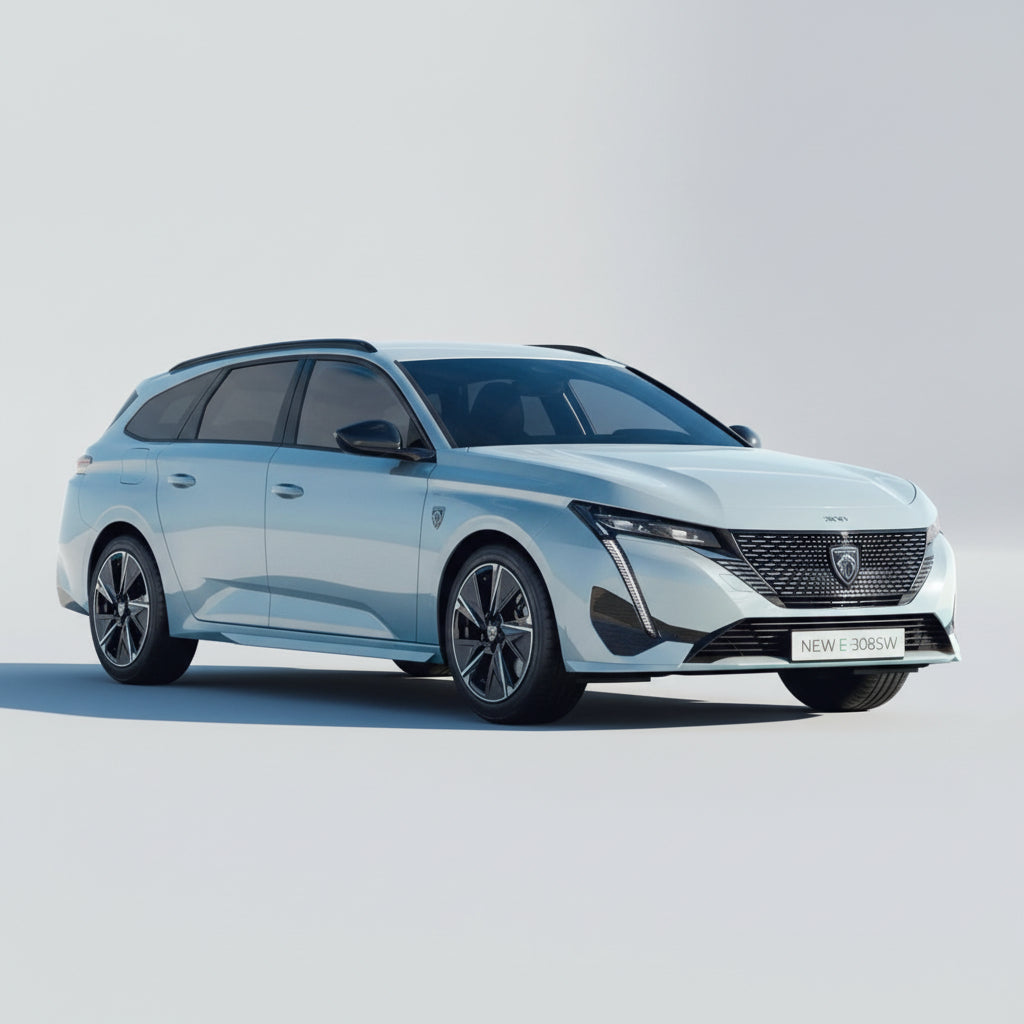 Light blue car on a gray background