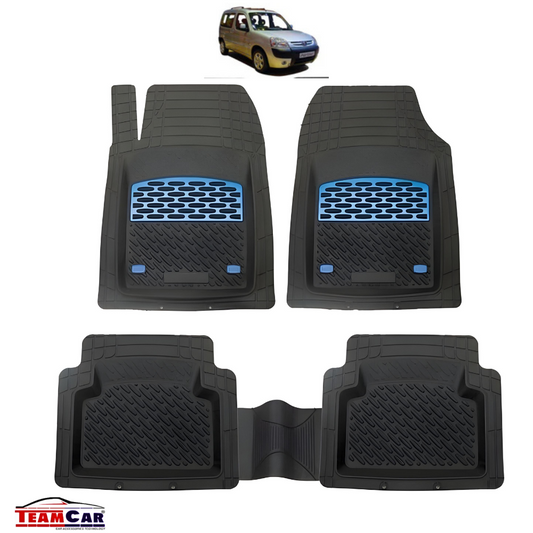 TeamCar® Car Mats Tray Type Compatible Peugeot Partner I (1996-2008) Durable Material Blue
