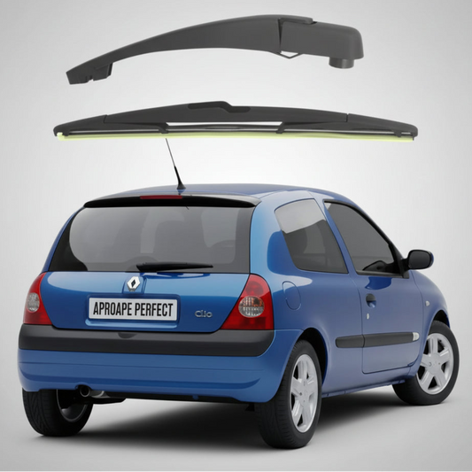 Braț și Lamelă Ștergător Spate Renault Clio II – 370mm, Set Complet cu Capac Mammooth MMT RAW 506