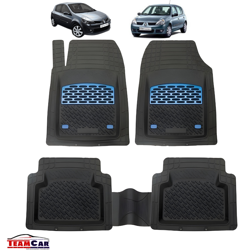 Covorase Renault Clio II Hatchback (1998-2012) black/blue