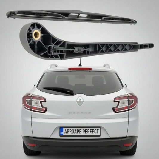 Braț și Lamelă Ștergător Spate Renault Megane 3 Grandtour / Break (2008-2016) – 370mm, Set Complet cu Capac Mammooth MMT RAW 402