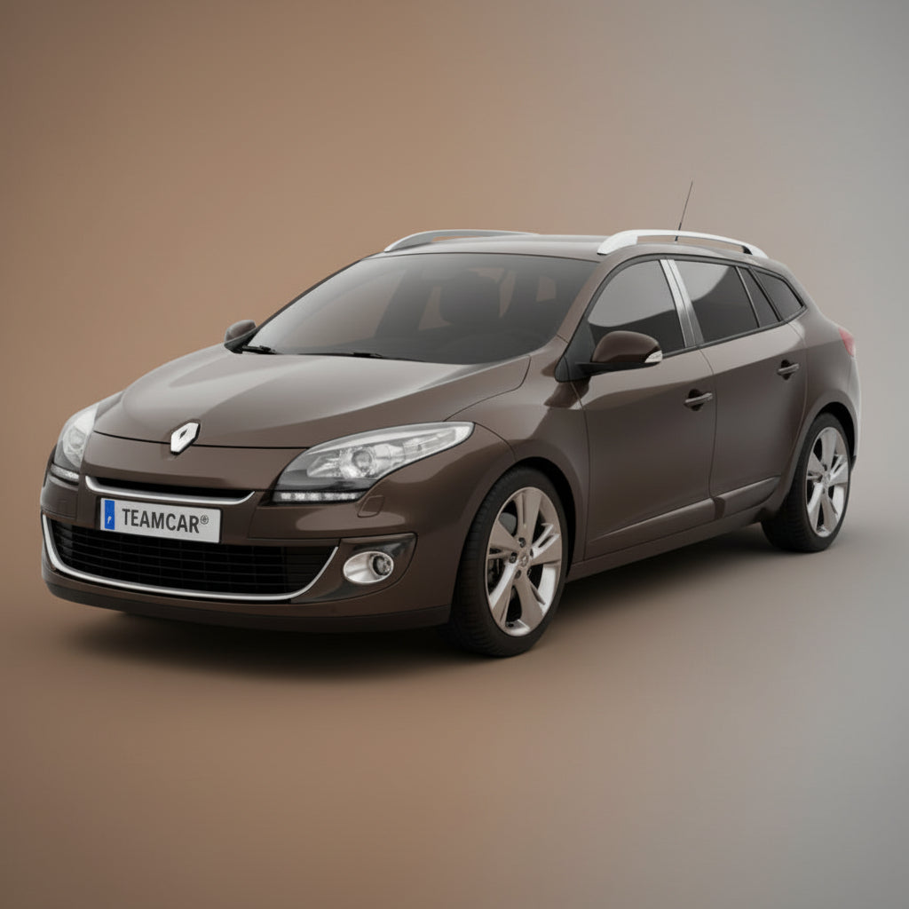 Brown Renault Megane car on a gradient background