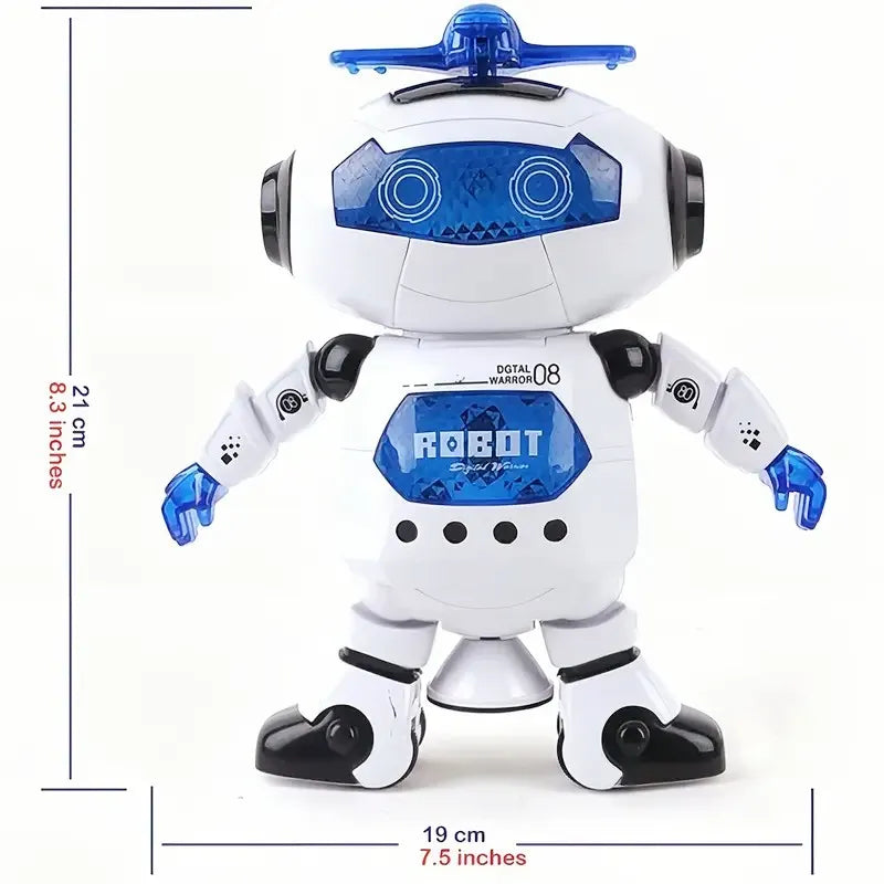 Jucărie Robot Dansator cu LED și Muzică - Cadou Perfect de Ziua de Naștere și Crăciun pentru Copii