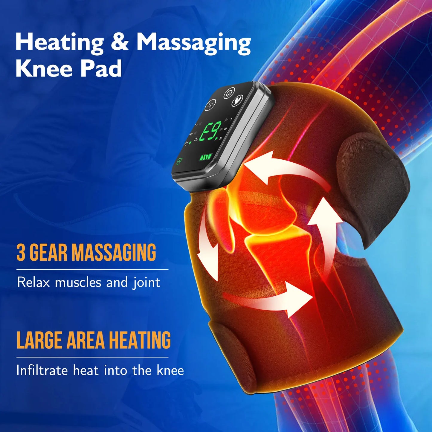 Knee Massager Electric Joint Physiotherapy - Pentru Relaxare și Alinare Rapidă A Durerilor Articulare