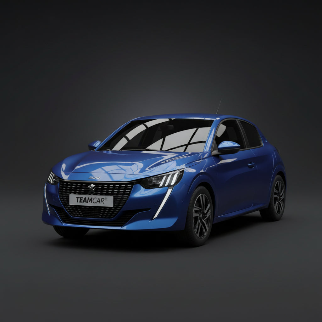 Blue car on a dark gray background