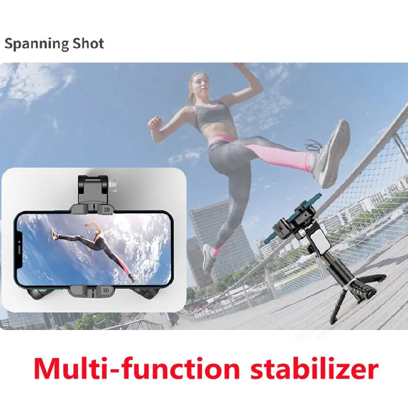 Trepied Stabilizator Gimbal cu Urmărire Automată și Lumini Fill pentru Fotografie și Live Streaming - Compatibil cu Smartphone-uri