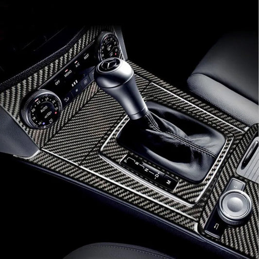 Carbon Fiber Car Interior Modification Cover Trim Strips Decorative Stickers For Mercedes Benz C W204