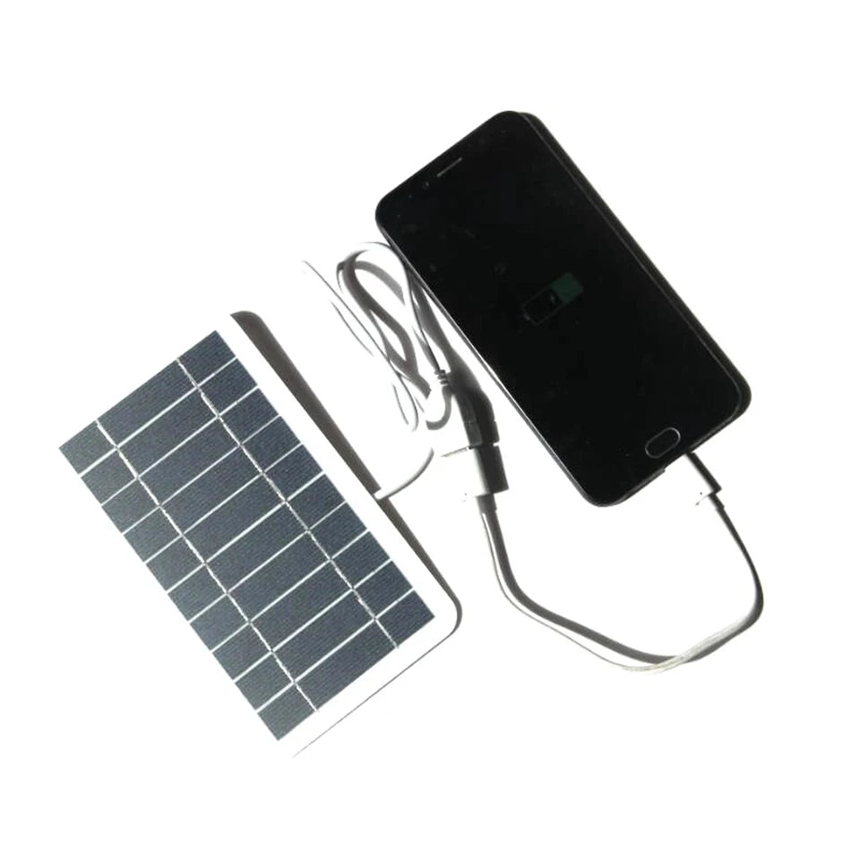 Power Bank cu Panoul Solar 5V 2W pentru Încărcarea Dispozitivelor Smart