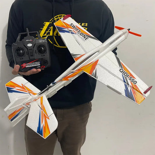 Avion RC cu Motor Brushless 4CH - Jucărie Glider Controlat de la Distanță | Pentru Copii și Adulți, Ideal pentru Începători