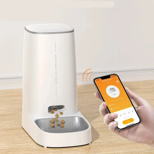 Dispenser Automat premium de Hrană pentru Pisici (pet)- Control Smart WiFi și Capacitate de 4L