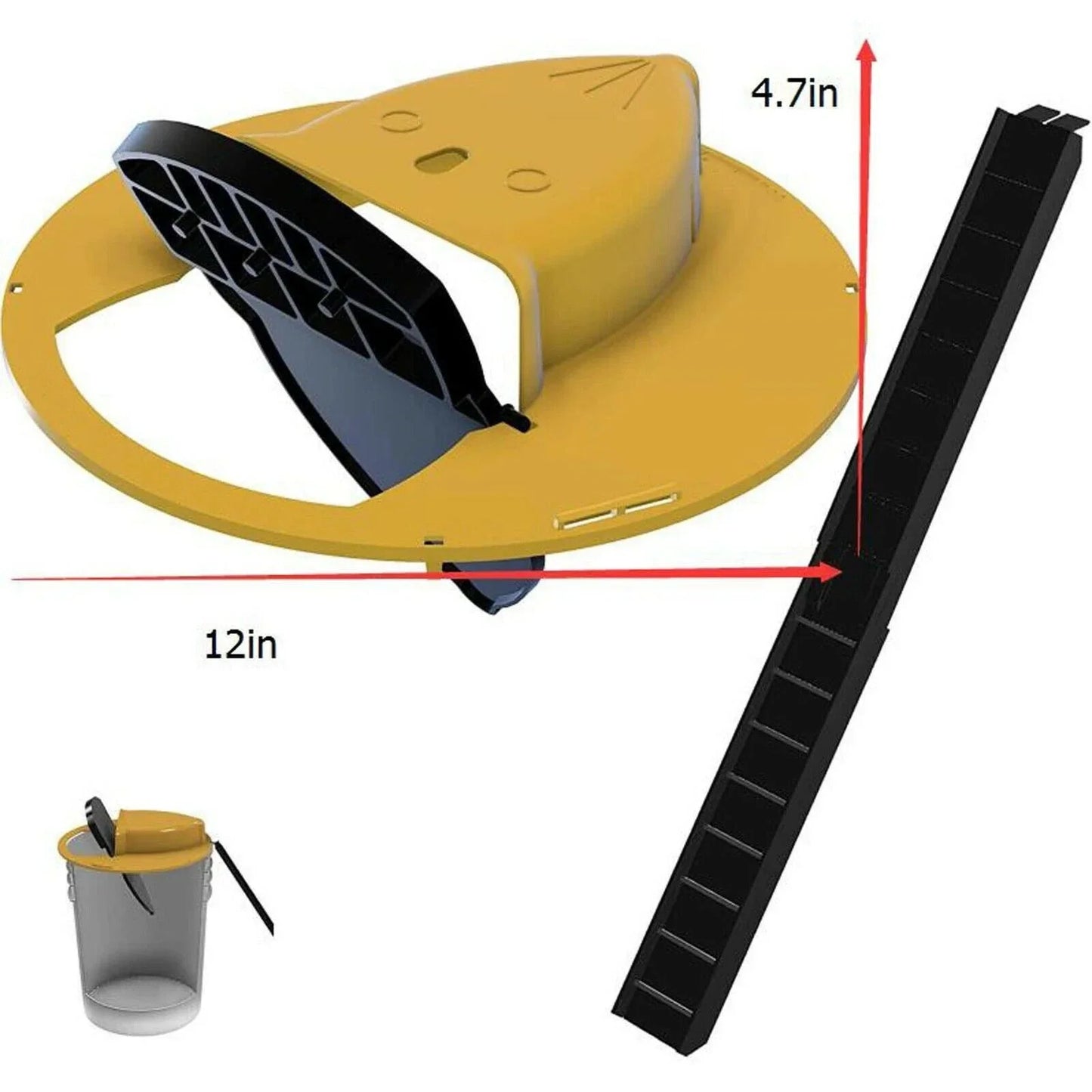 Capcană Inteligentă pentru Șoareci și Șobolani - Sistem Flip & Slide pentru Găleată de 5 Galoni, Prindere și Eliberare Sigură