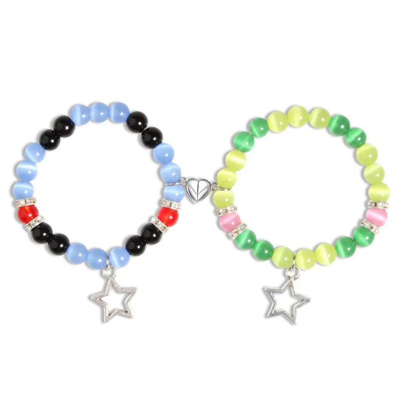 Couples Bracelets 15 - Brățări Cuplu Magnetice Verde Mentă