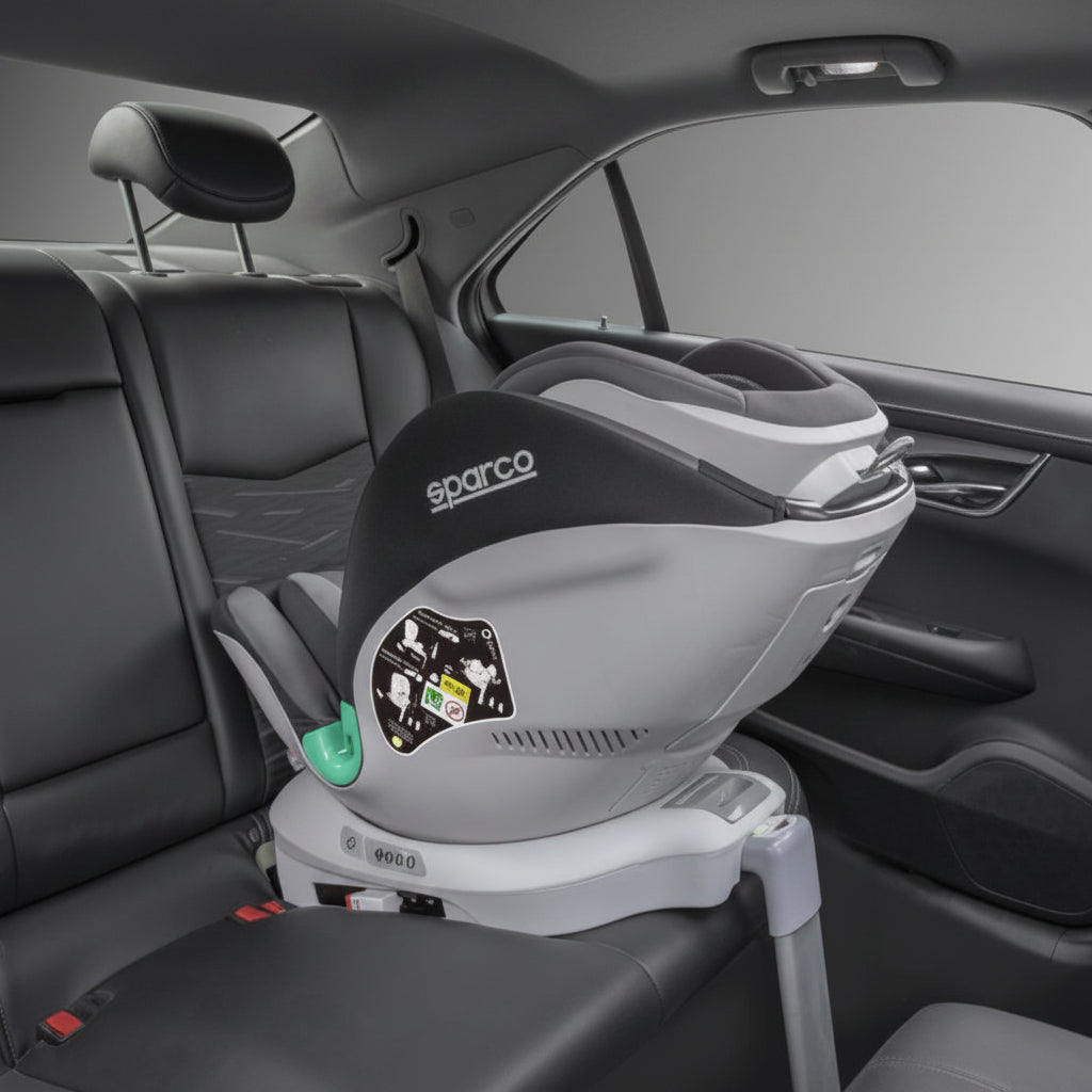 Scaun auto Sparco SPRO 6000IGR - vedere spate cu puncte ISOFIX si i-Size ECE R129