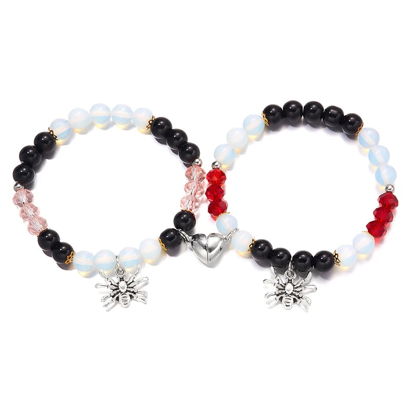 Couples Bracelets 5 - Brățări Cuplu Magnetice Alb Pur