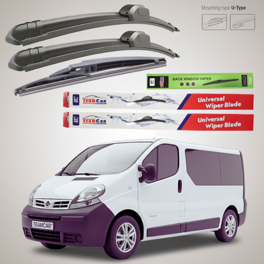 Ștergătoare Nissan Primastar X83 Bus L1H1 (2001–2006) Flat | Set Complet – TeamCar®