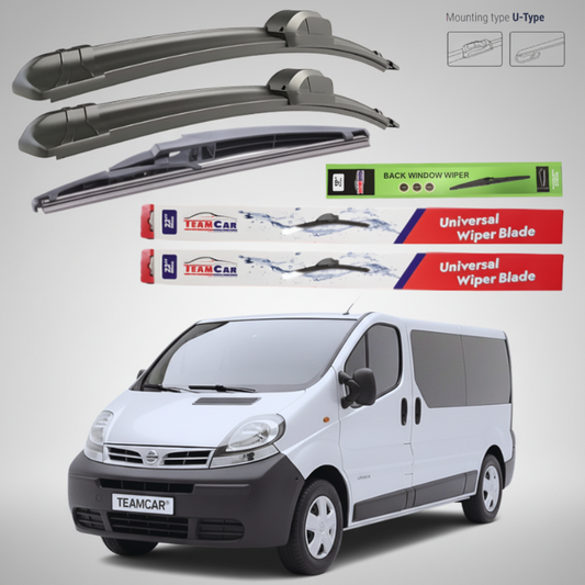 Ștergătoare Nissan Primastar X83 Bus L2H1 (2001–2006) Flat | Set Complet – TeamCar®