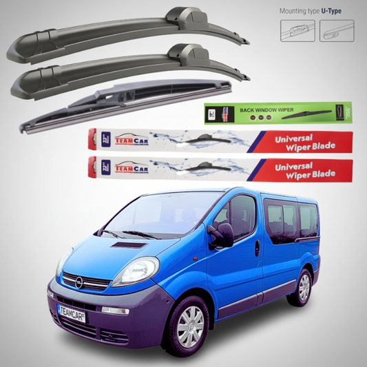 Ștergătoare Opel Vivaro Bus L1H1 (2001–2006) Flat | Set Complet – TeamCar®