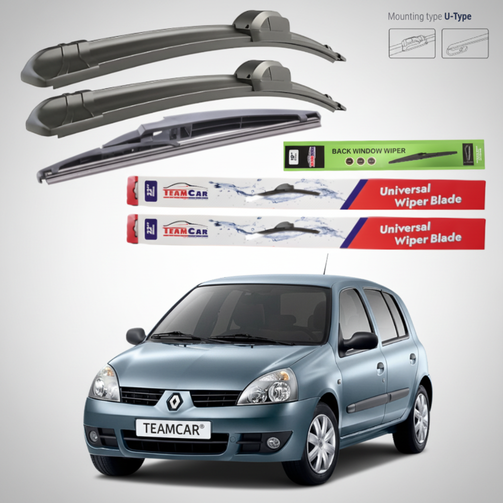 Ștergătoare Renault Clio II (1998–2012) TeamCar® – Flat | Set Complet