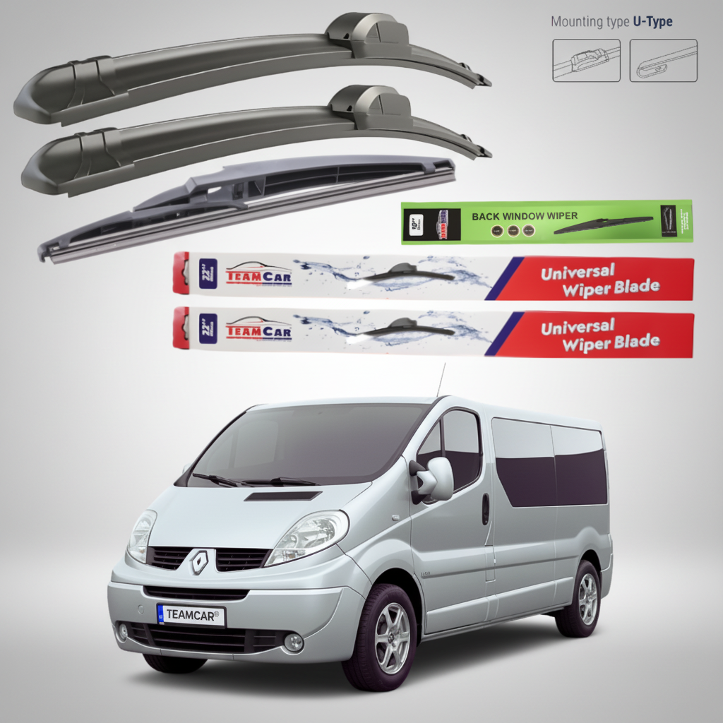 Ștergătoare Renault Trafic II JL Bus L2H1 (2006–2014) Flat | Set Complet – TeamCar®