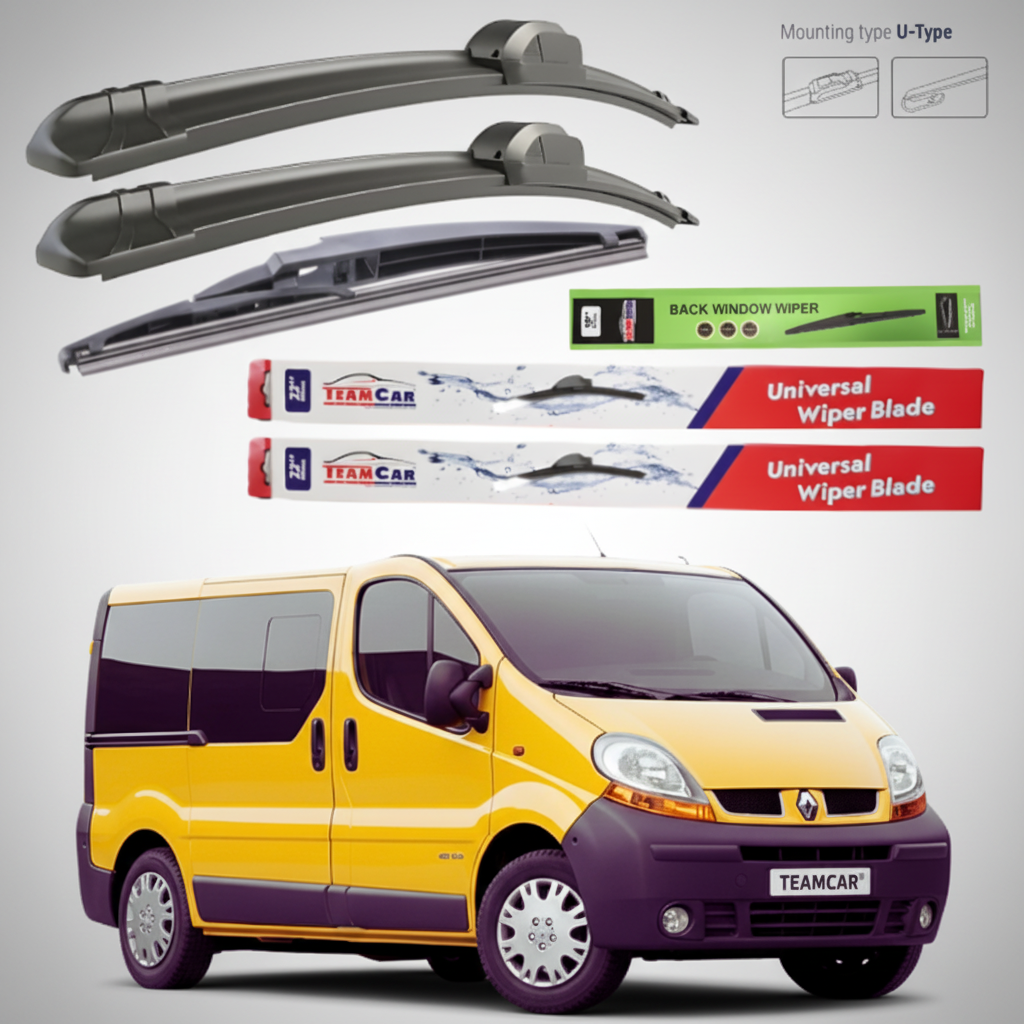 Ștergătoare Renault Trafic II JL Bus L1H1 (2001–2006) Flat | Set Complet – TeamCar®