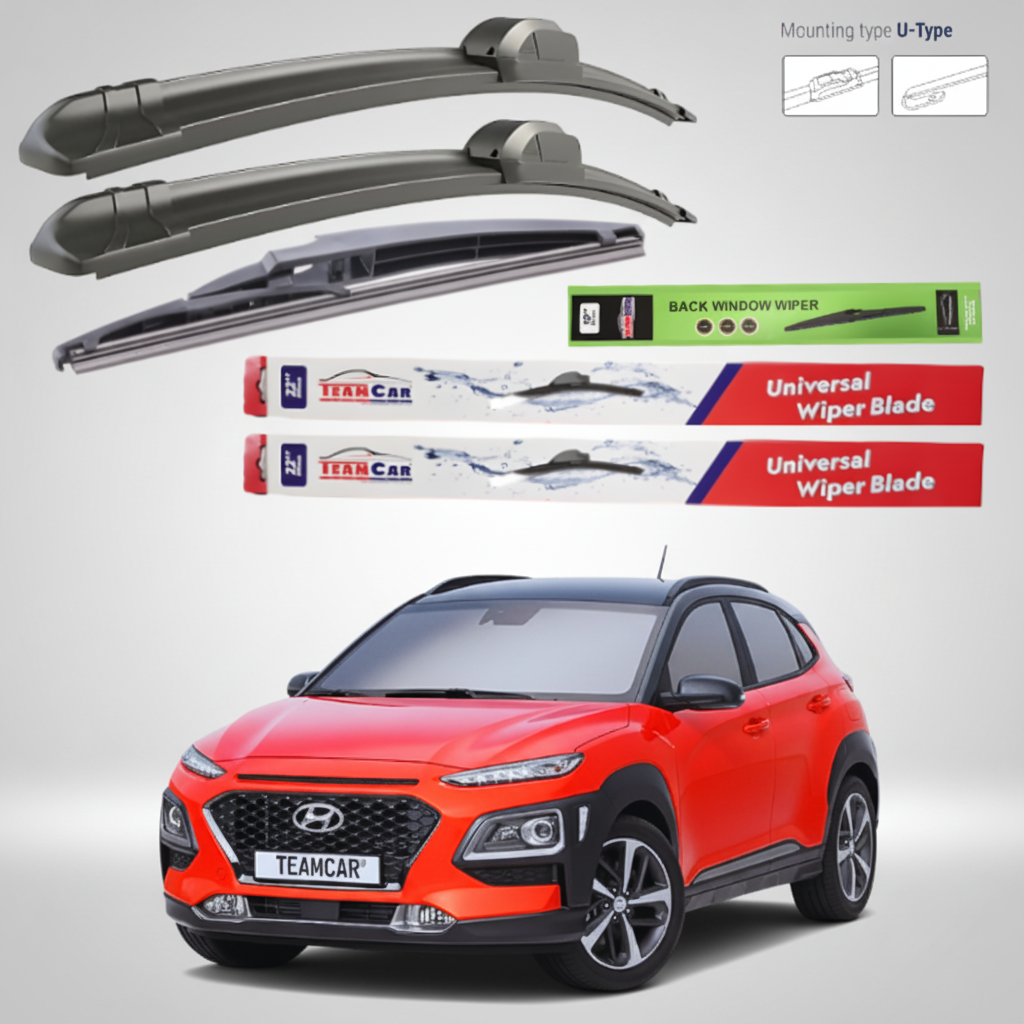 Ștergătoare Hyundai Kona (2017–2020) Flat | Set Complet – TeamCar®
