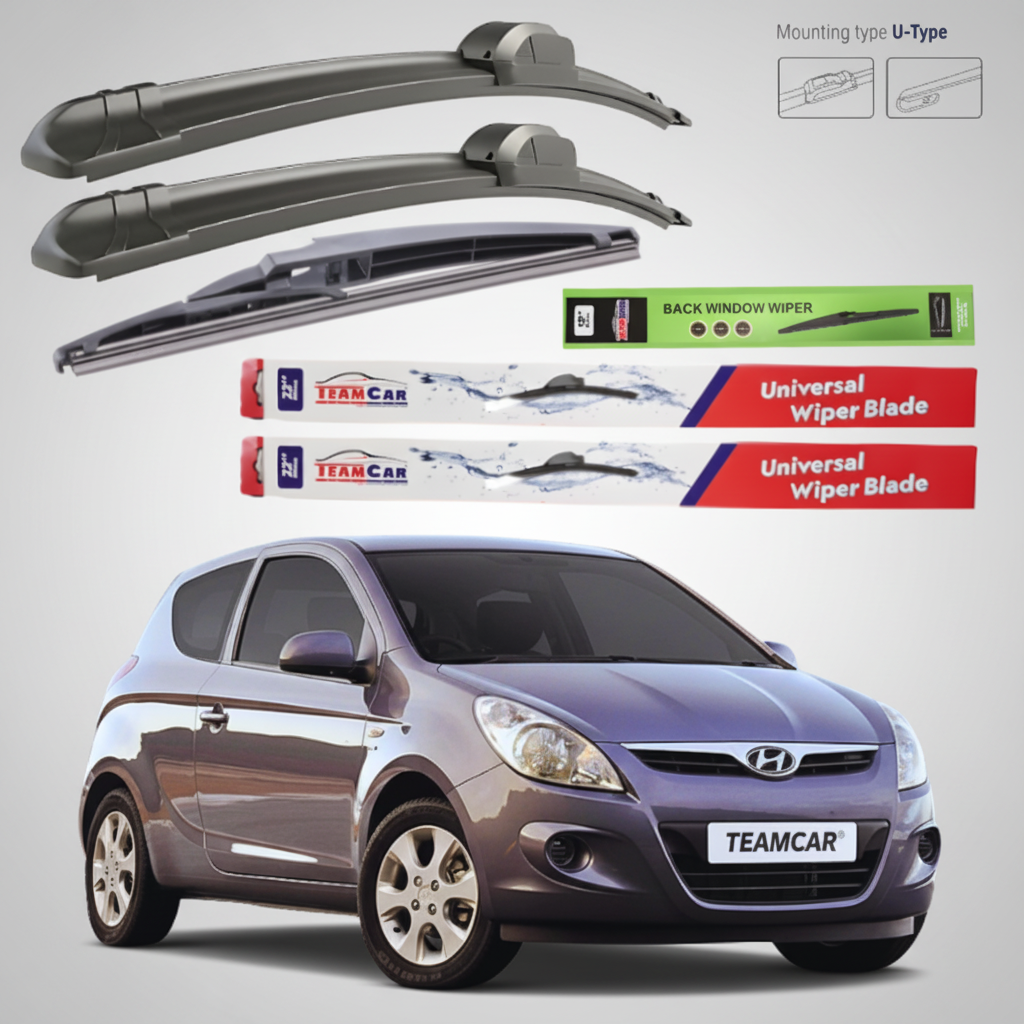 Ștergătoare Hyundai i20 3 uși (2008–2012) Flat | Set Complet – TeamCar®