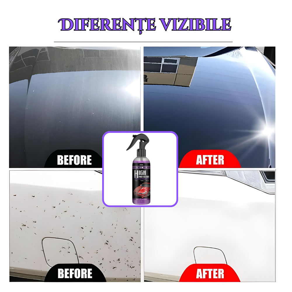 Shine Armor - Spray Ceramic 3 în 1 pentru Protecție și Lustruire