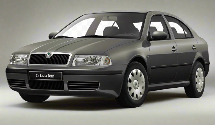 Gray Skoda Octavia Tour car on a transparent background