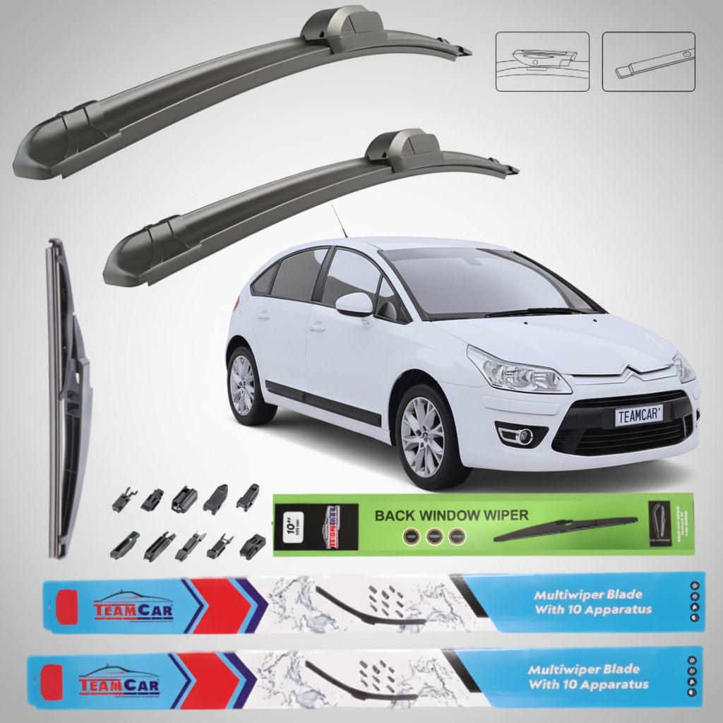 Ștergătoare Citroen C4 Facelift (2008–2010) Flat | Set Complet – TeamCar®
