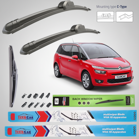 Ștergătoare Citroen C4 Grand Picasso II (2013–2016) Flat | Set Complet – TeamCar®