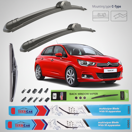 Ștergătoare Citroen C4 II (2010–2018) Flat | Set Complet – TeamCar®