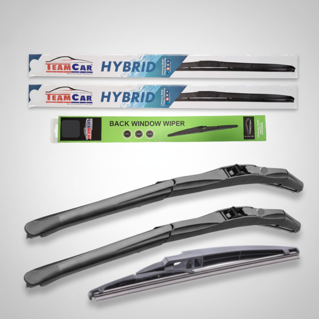 set complet de ștergătoare hibrid teamcar. 3 piese