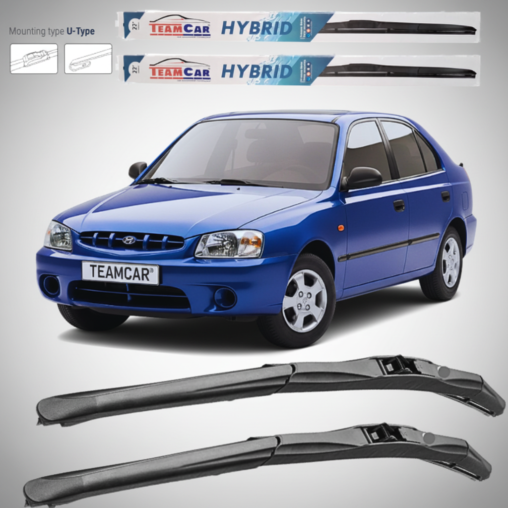 Ștergătoare Hyundai Accent (1999–2003) Hibrid | Set față – TeamCar®