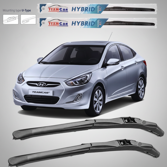 Ștergătoare Hyundai Accent Sedan (2010–2014) Hibrid | Set față – TeamCar®