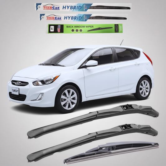 Ștergătoare Hyundai Accent Hatchback (2010–2014) Hibrid | Set Complet – TeamCar®