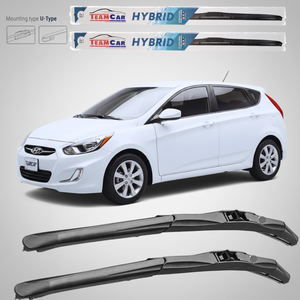 Ștergătoare Hyundai Accent Hatchback (2010–2014) Hibrid | Set față – TeamCar®