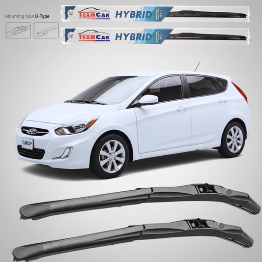Ștergătoare Hyundai Accent Hatchback (2010–2014) Hibrid | Set față – TeamCar®