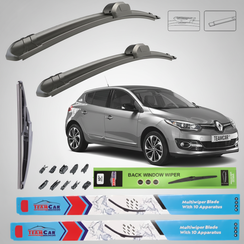 Ștergătoare Renault Megane III Hatchback Facelift (2014–2016) TeamCar® – Set Complet