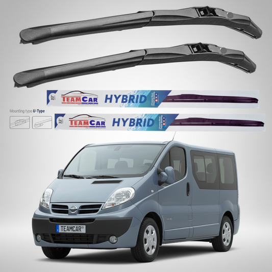 Ștergătoare Nissan Primastar X83 Bus L2H1 (2006–2014) Hibrid | Set față – TeamCar®